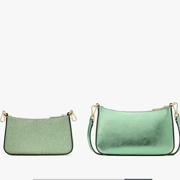 NWT KATE SPADE Cbody Duo Seawater Glitter Duet Set of 2 Purses - Picture 5 of 10